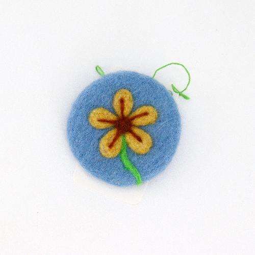 Flat Felted Flower Ornaments - Image 6