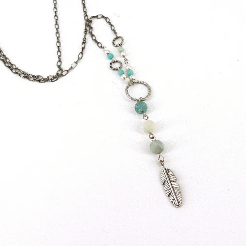 'Focus' Feather Charm Necklace
