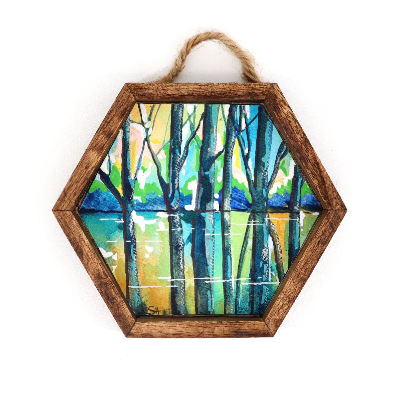 Framed Mini Watercolour Paintings 'Landscapes' - Image 3