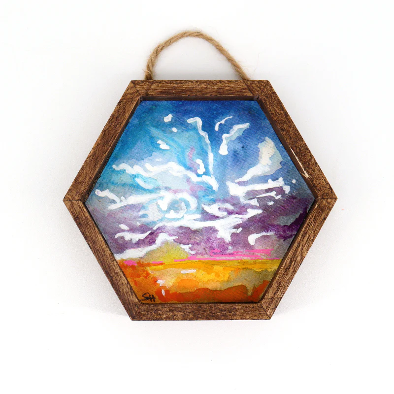 Framed Mini Watercolour Paintings 'Landscapes' - Image 5
