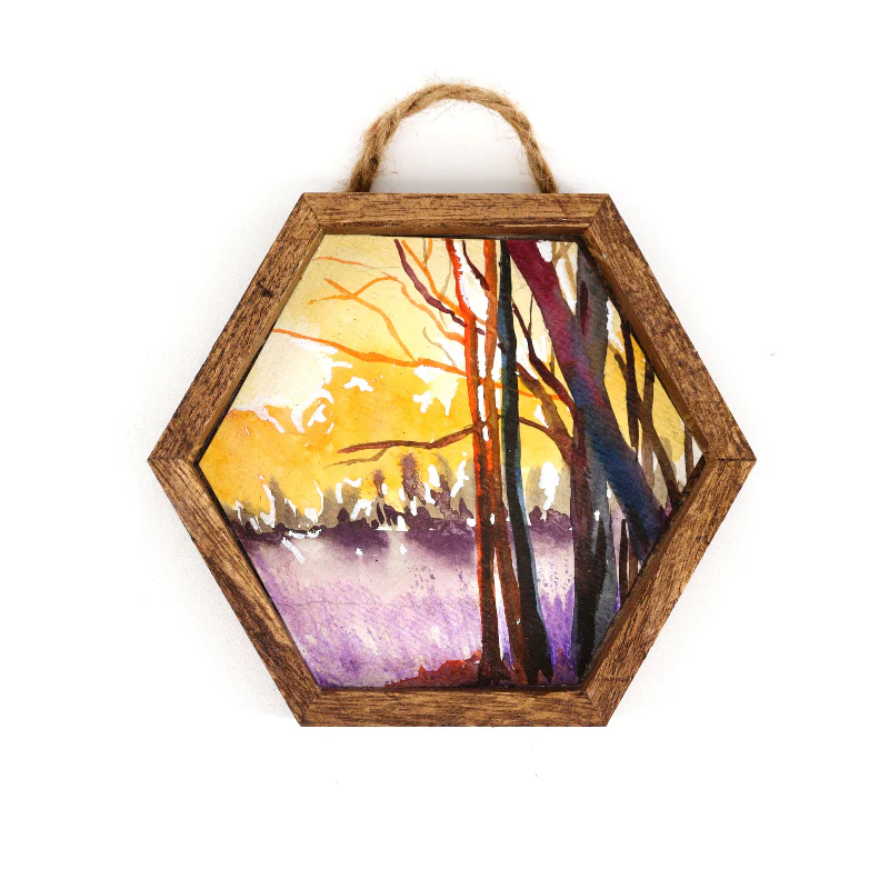 Framed Mini Watercolour Paintings 'Landscapes' - Image 6