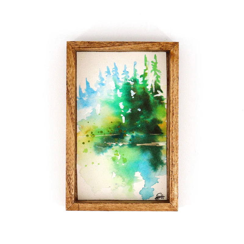 Framed Mini Watercolour Paintings 'Landscapes' - Image 8