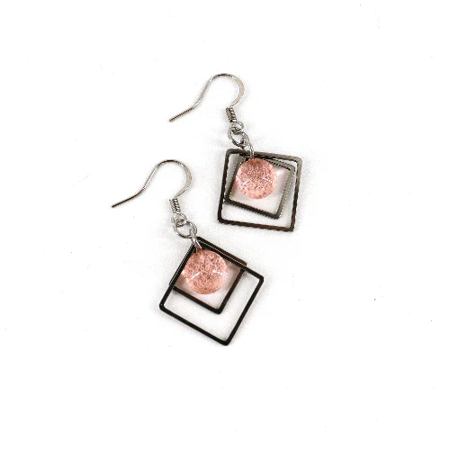 Geometric Glass Bead Earrings - Image 5