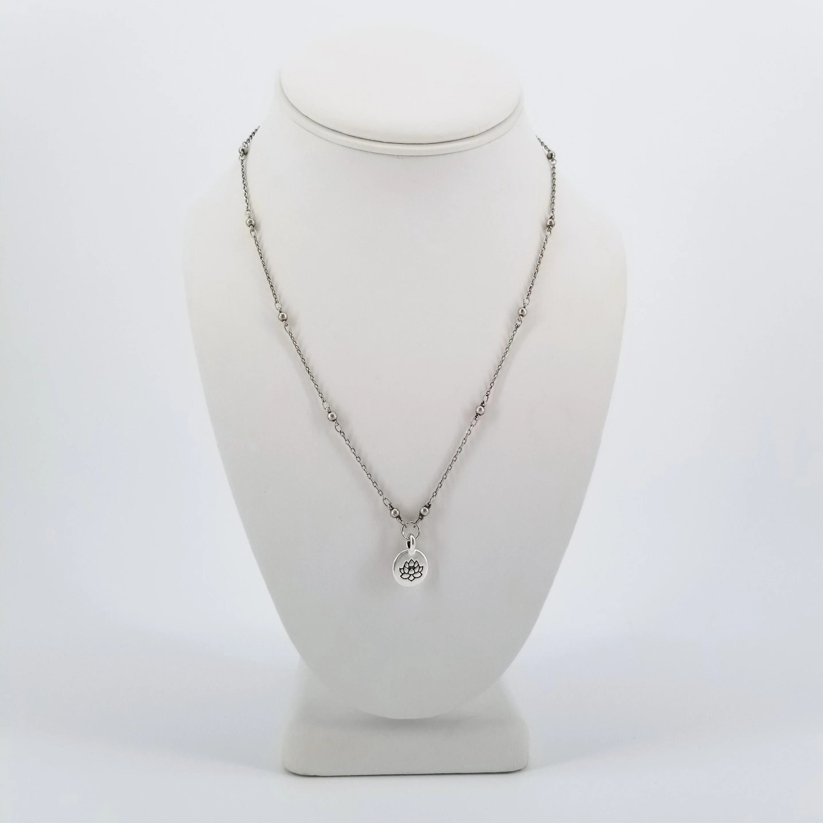 Little Lotus & True North Pendant Necklace - Image 2