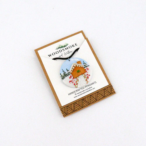 Gingerbread House Pendant Necklace