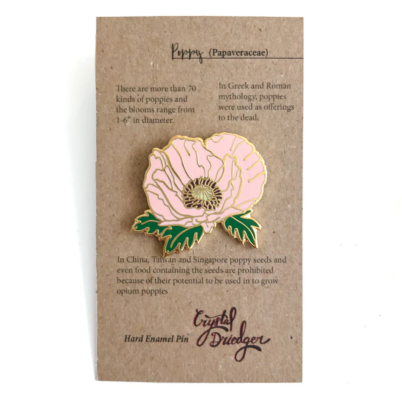 Gold Plated Enamel Flower Pins - Image 2