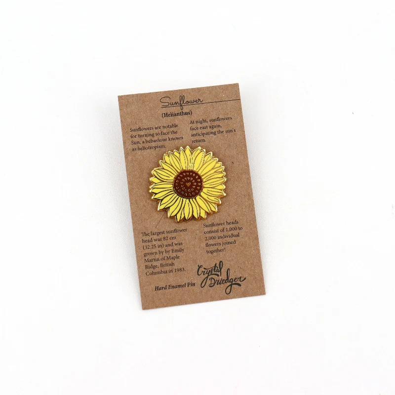Gold Plated Enamel Flower Pins - Image 5