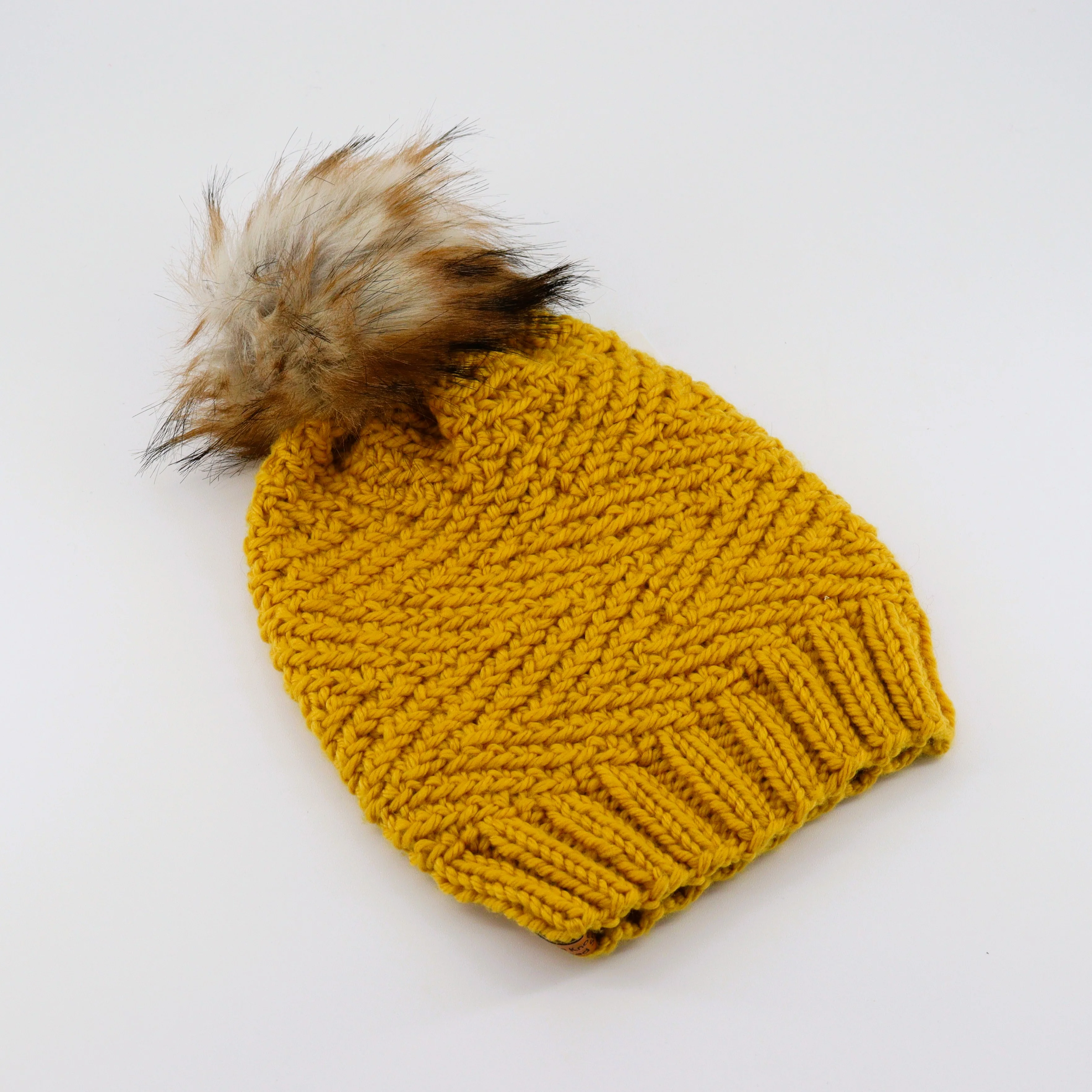 Hand Knit Chevron Toque