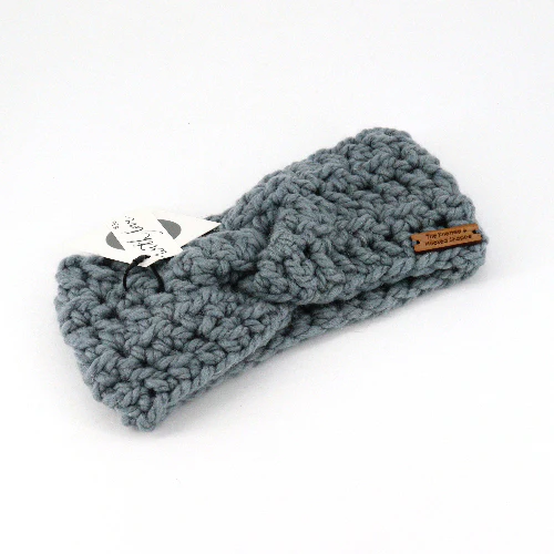 Hand Knit Twisted Ear Warmer Headband - Image 3
