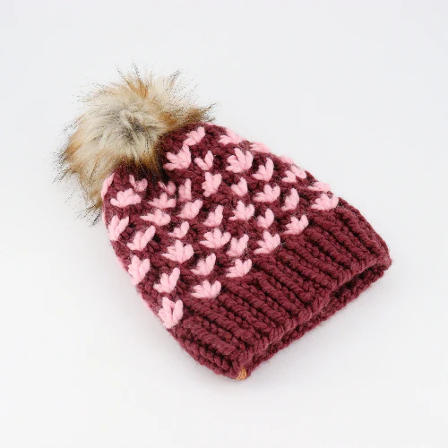 Hand Knit Lotus Flower Adult Toque - Image 4