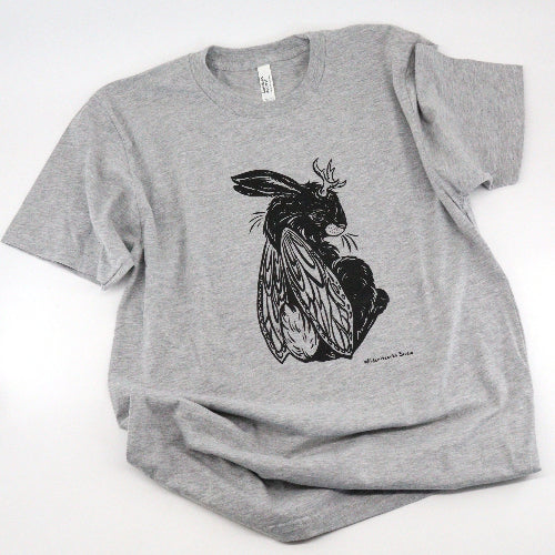 'Jackalope Fairy' Hand Silkscreened Magical Creature T-Shirt