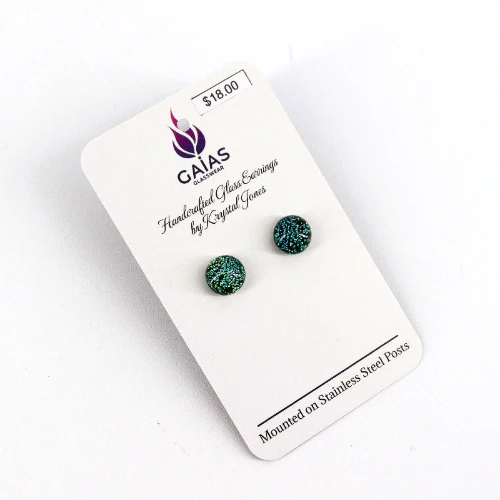 Handcrafted Glass Stud Earrings