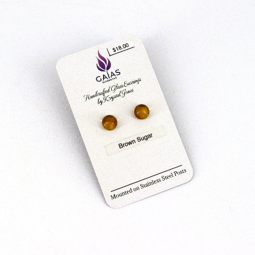 Handcrafted Glass Stud Earrings - Image 16