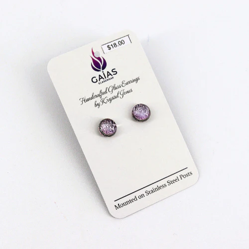 Handcrafted Glass Stud Earrings - Image 6