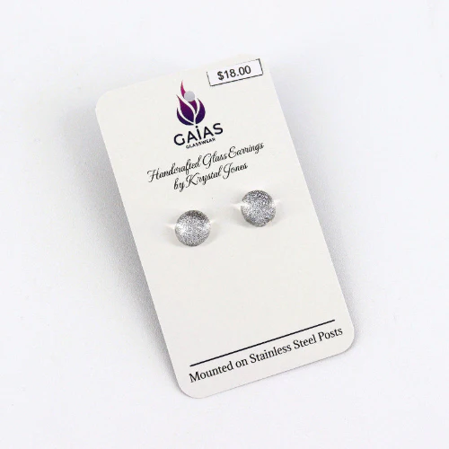 Handcrafted Glass Stud Earrings - Image 7