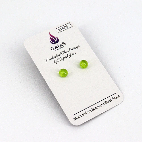 Handcrafted Glass Stud Earrings - Image 8
