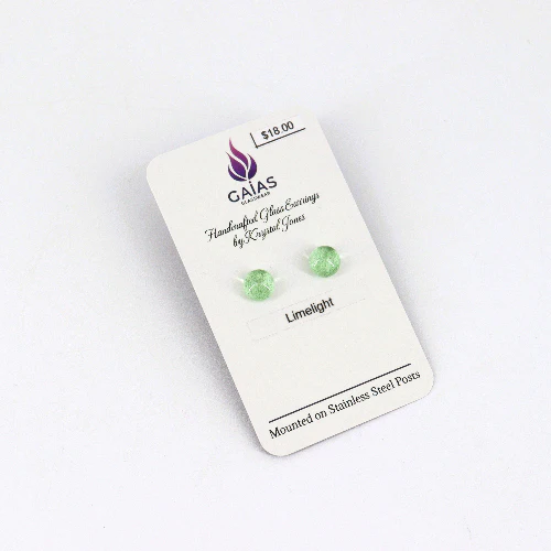 Handcrafted Glass Stud Earrings - Image 9