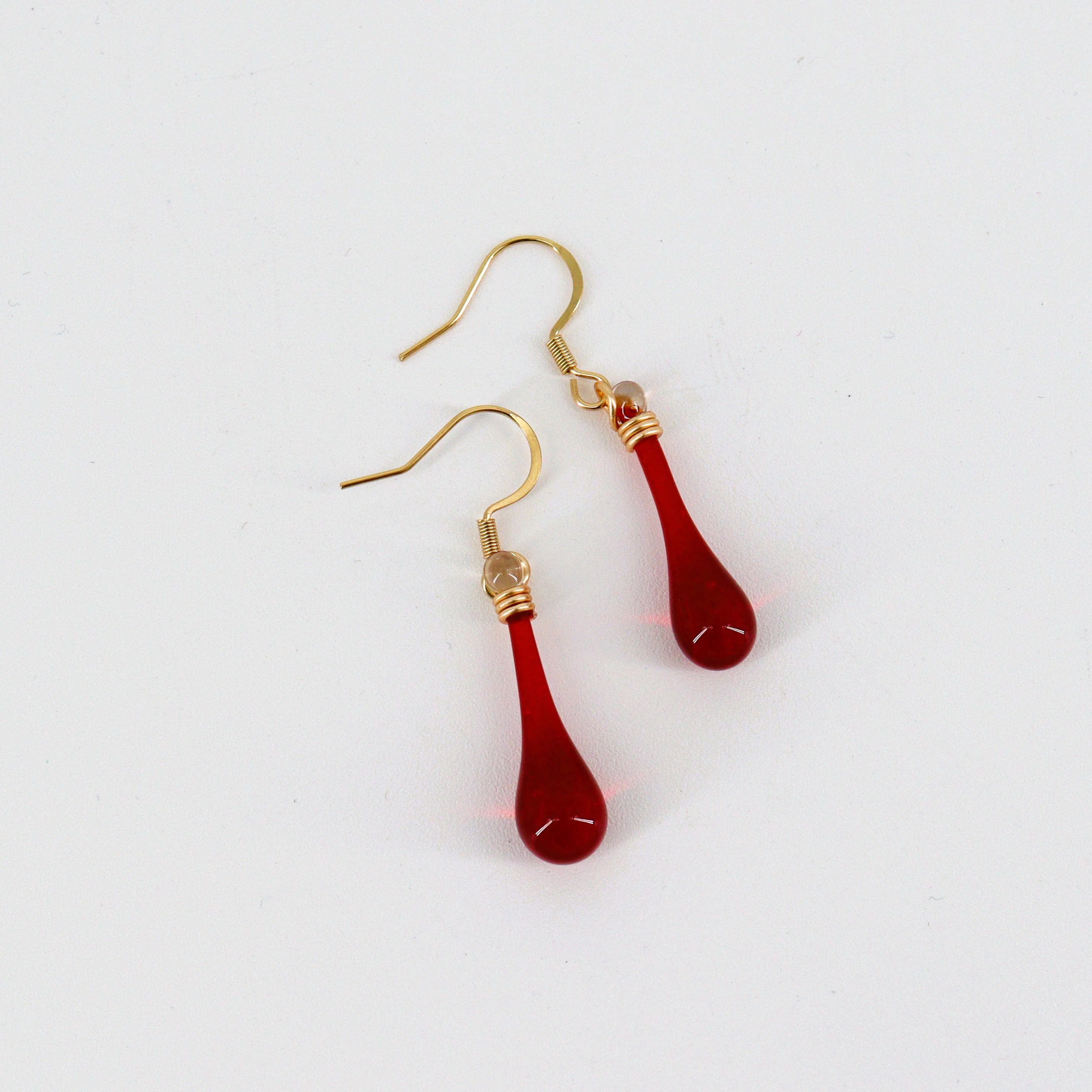 Handcrafted Glass Teardrop Earrings - Image 13