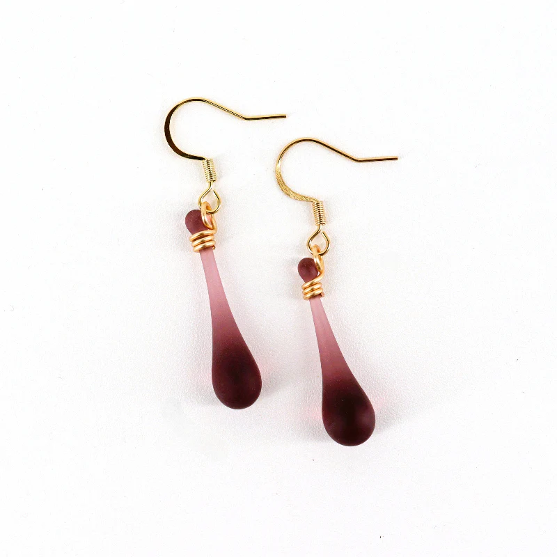 Handcrafted Glass Teardrop Earrings - Image 3