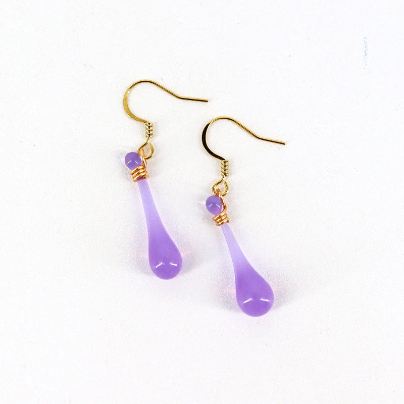 Handcrafted Glass Teardrop Earrings - Image 4