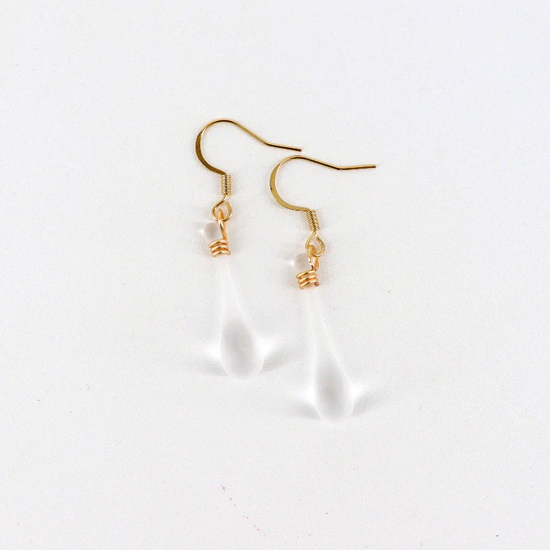 Handcrafted Glass Teardrop Earrings - Image 7