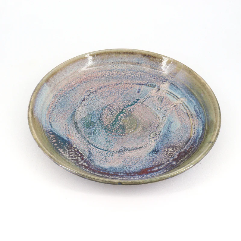 Handmade Lilac and Grey Ceramic Serving Plate
