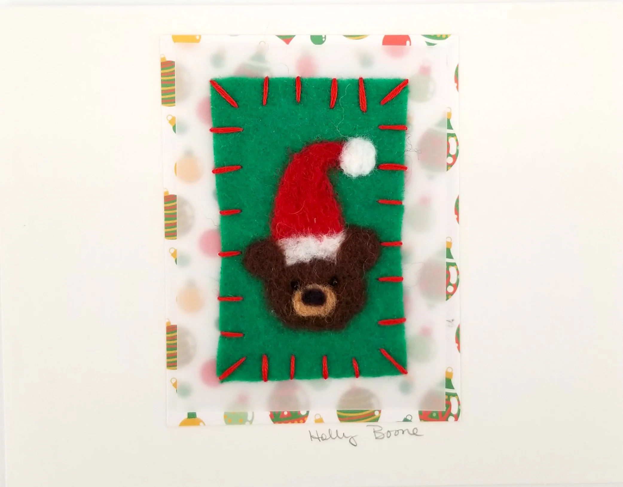 Holly Boone Art Cards - Bears in Santa Hats - Image 4