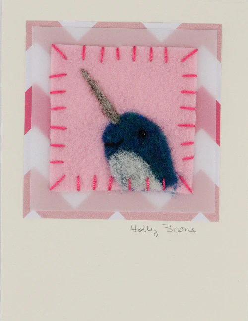 Holly Boone Art Cards - Holiday Narwhal