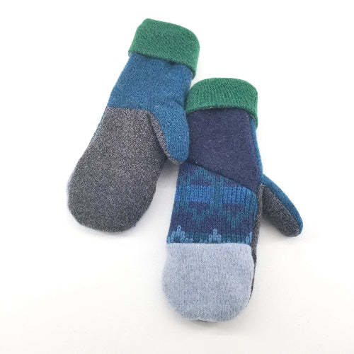Handmade Upcycled Wool Mittens - Medium