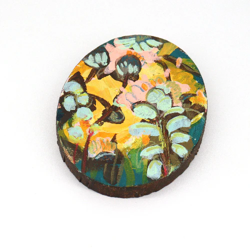 'Jungle' (Oval) Original Acrylic Painting by Meghana Gauthier - Image 2