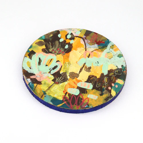 'Jungle' (Round) Original Acrylic Painting by Meghana Gauthier - Image 2