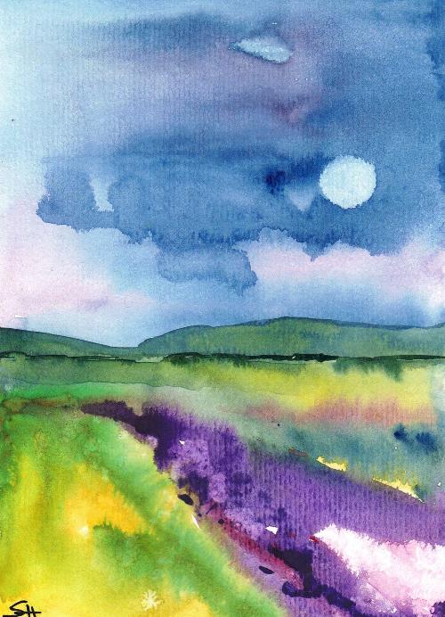 'Landscape Series' 5 x 7 Original Art Cards by Sabine Hahnel