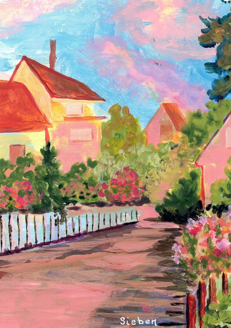 'House Series' Original Painted Art Card - Image 3