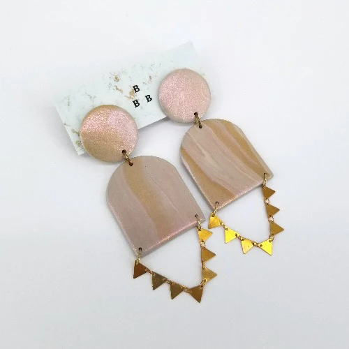 'Clay Classics' Large Clay, Acrylic and Resin Earrings - Image 3