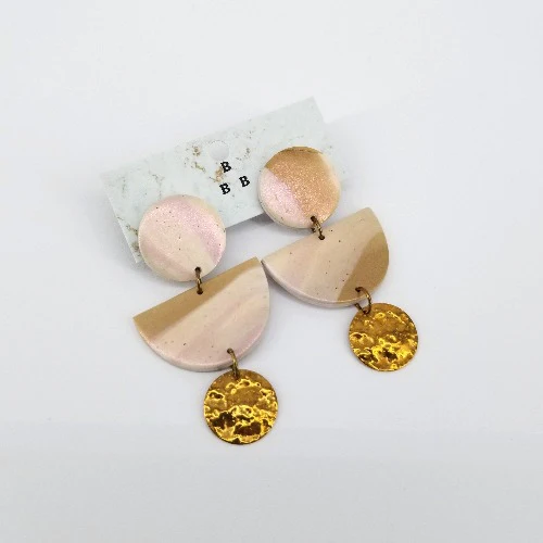 'Clay Classics' Large Clay, Acrylic and Resin Earrings - Image 4