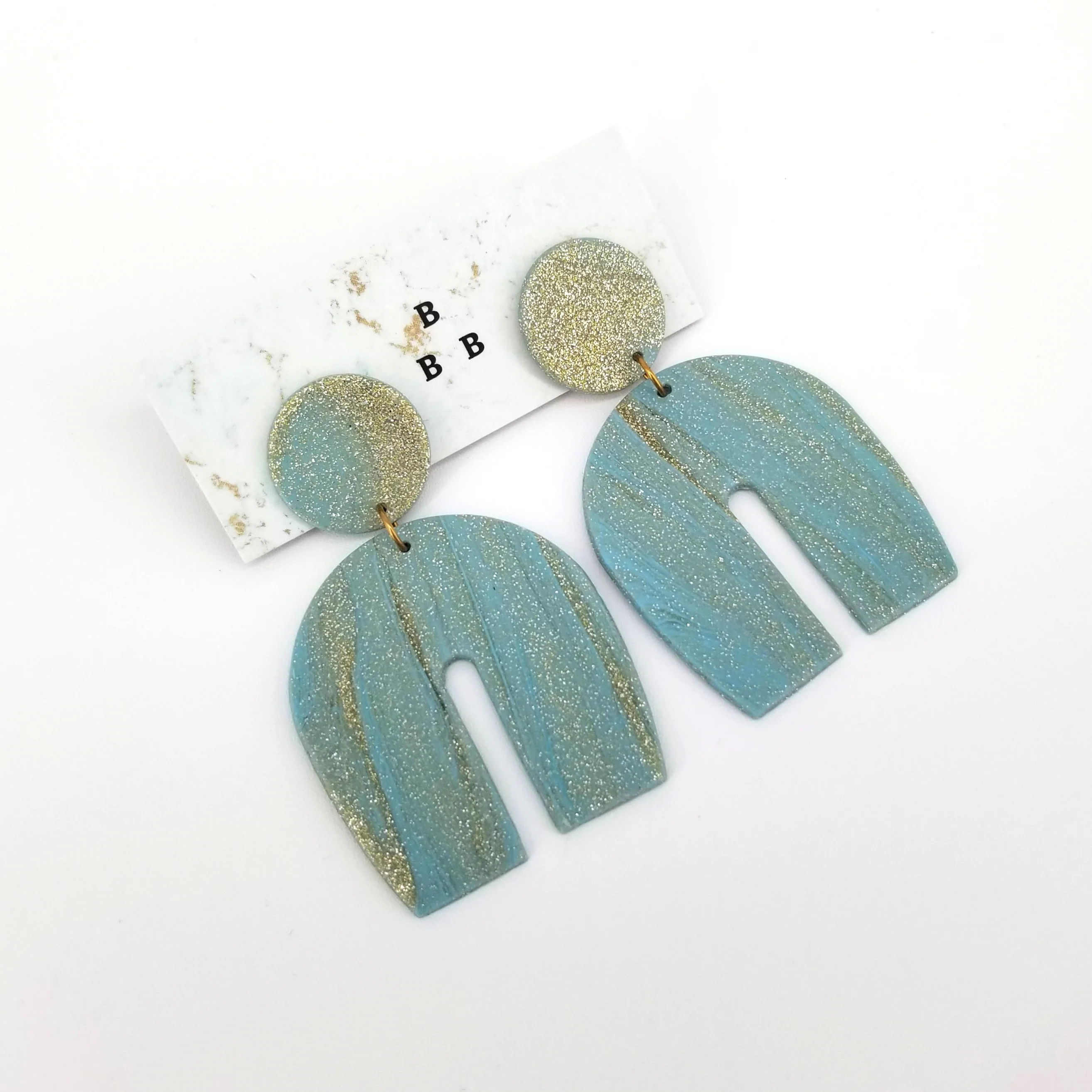 'Clay Classics' Large Clay, Acrylic and Resin Earrings - Image 5