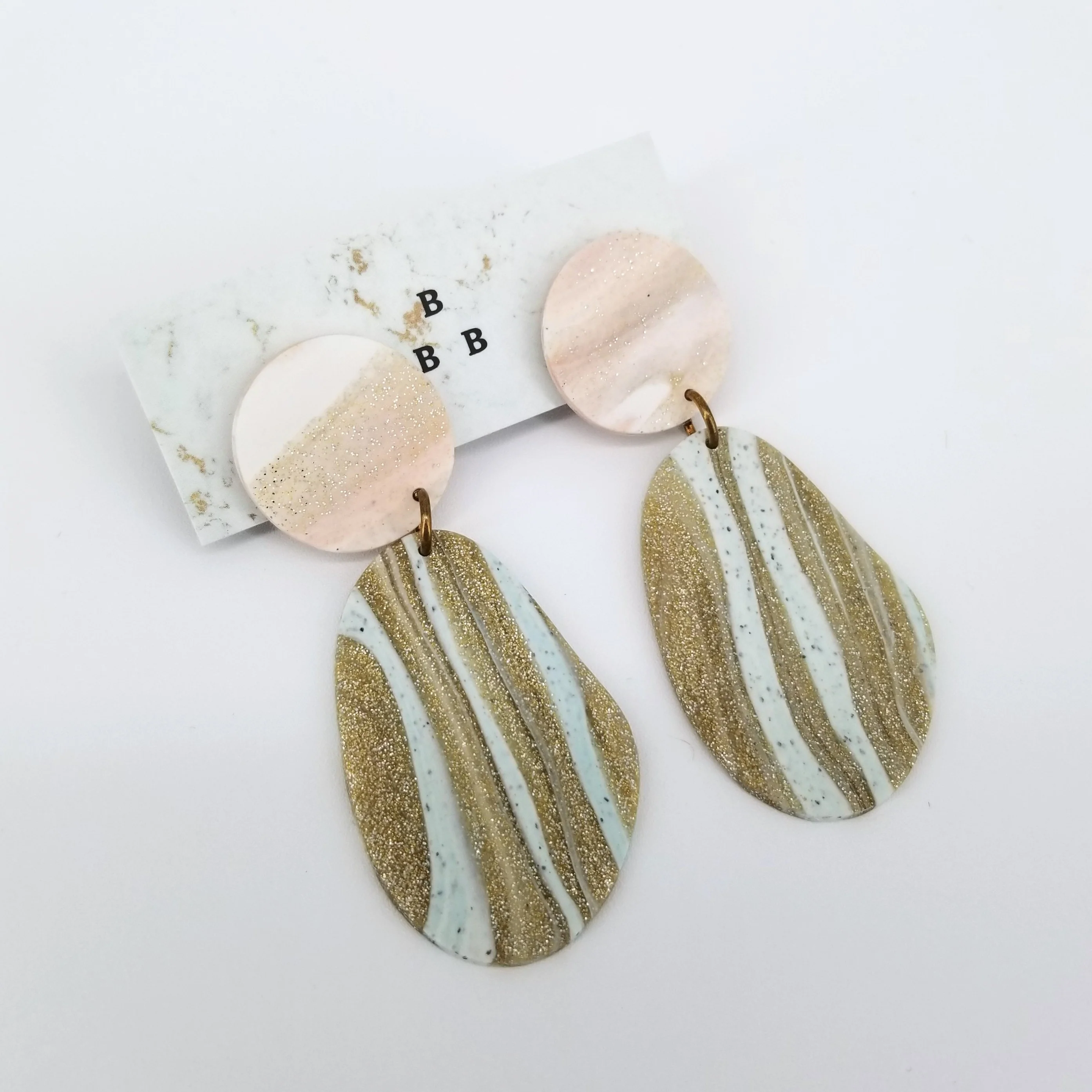 'Clay Classics' Large Clay, Acrylic and Resin Earrings - Image 6