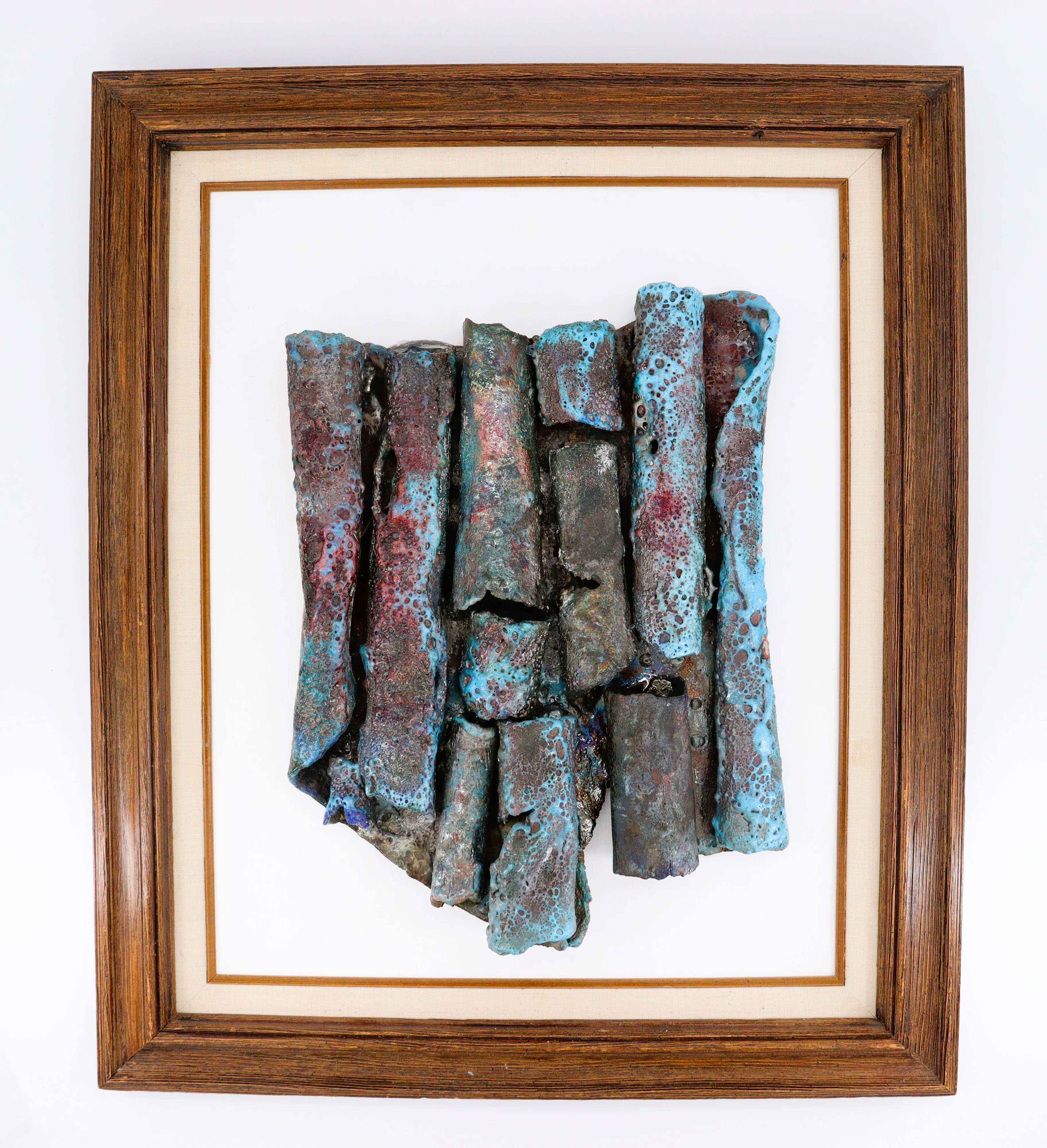 Large Framed Raku Wall Hanging
