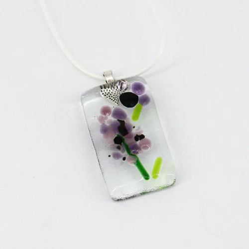 Lavender Fused Glass Necklace