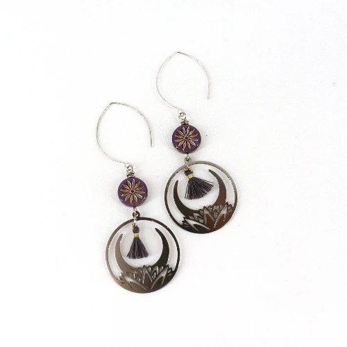 Lotus Hoop Earrings - Image 2