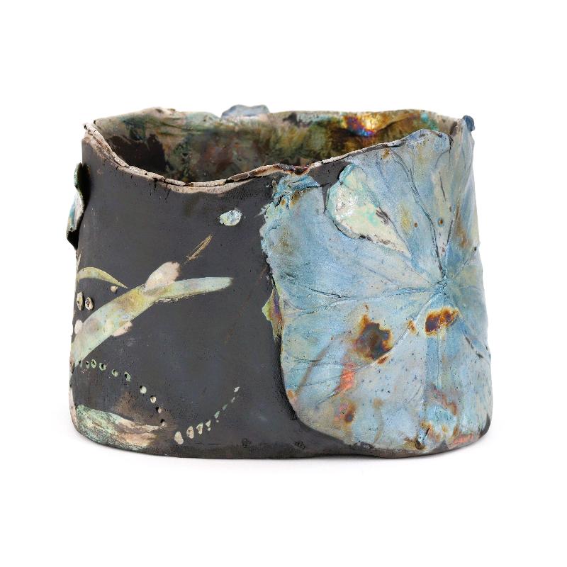 'Lotus' Sculptural Raku Vessel - Image 3