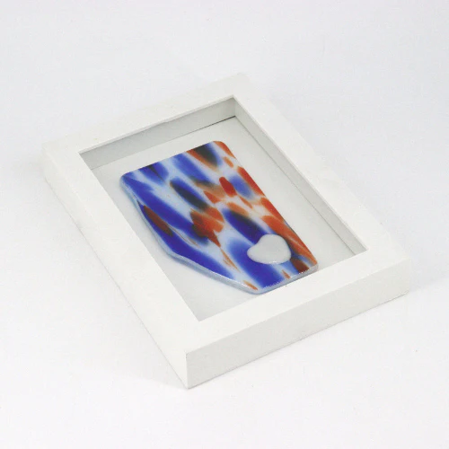 Love Alberta Framed Fused Glass Provincial Ornament
