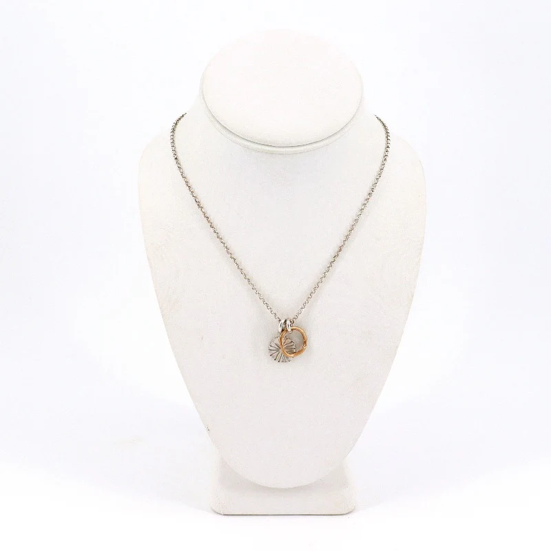 LUNA - Estrella Mixed Metal Short Necklace, Bronze, Fine Silver, Estrella Pendant - Image 2