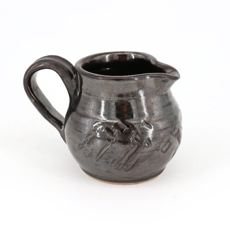 Medium Black Ceramic Pitcher