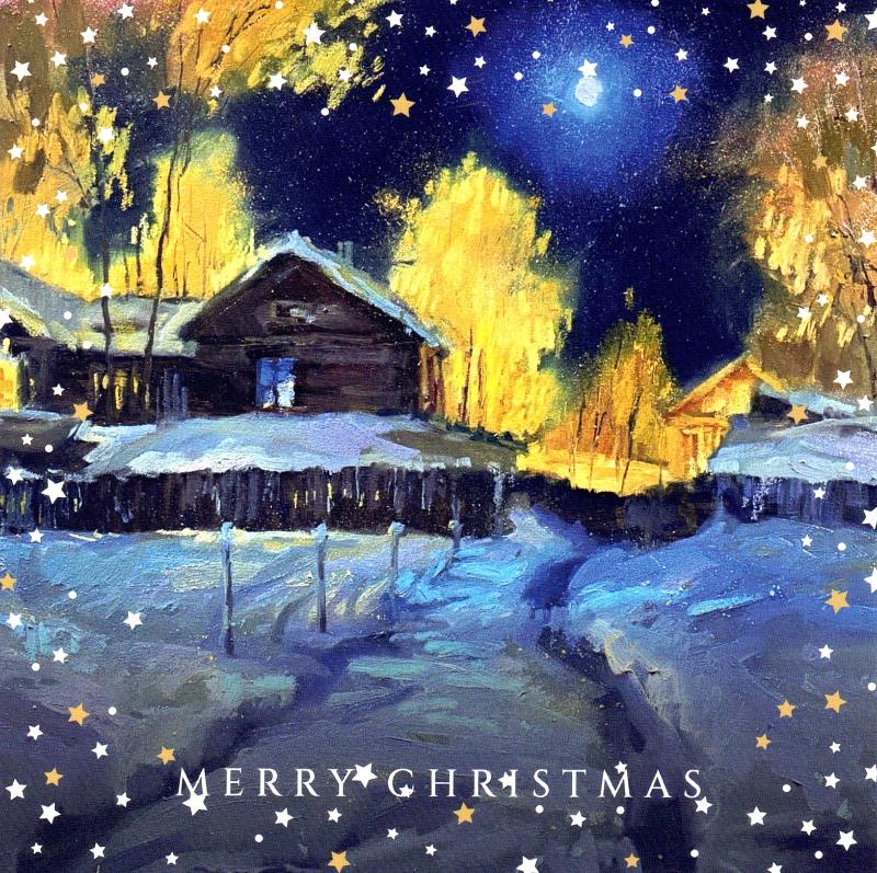 'Merry Christmas' Art Card