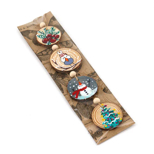 Hand Painted Wooden Christmas Ornaments