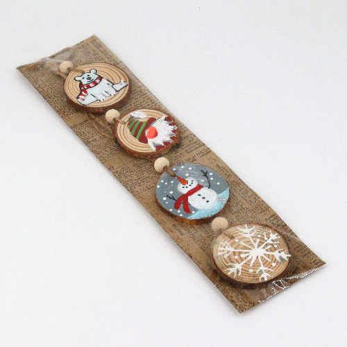 Hand Painted Wooden Christmas Ornaments - Image 10