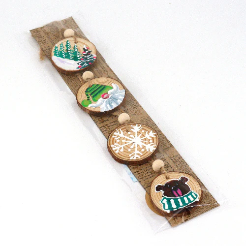 Hand Painted Wooden Christmas Ornaments - Image 12