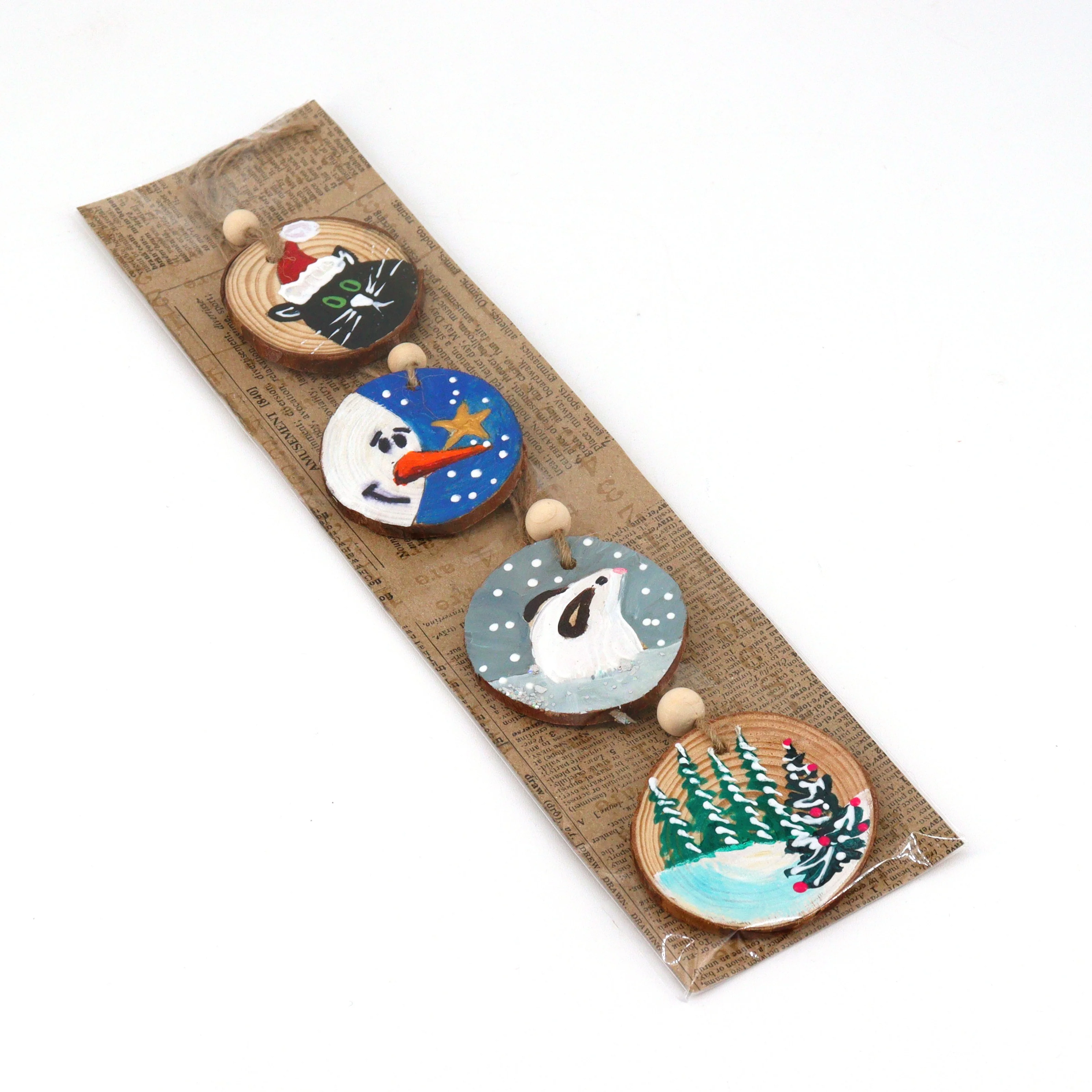 Hand Painted Wooden Christmas Ornaments - Image 14