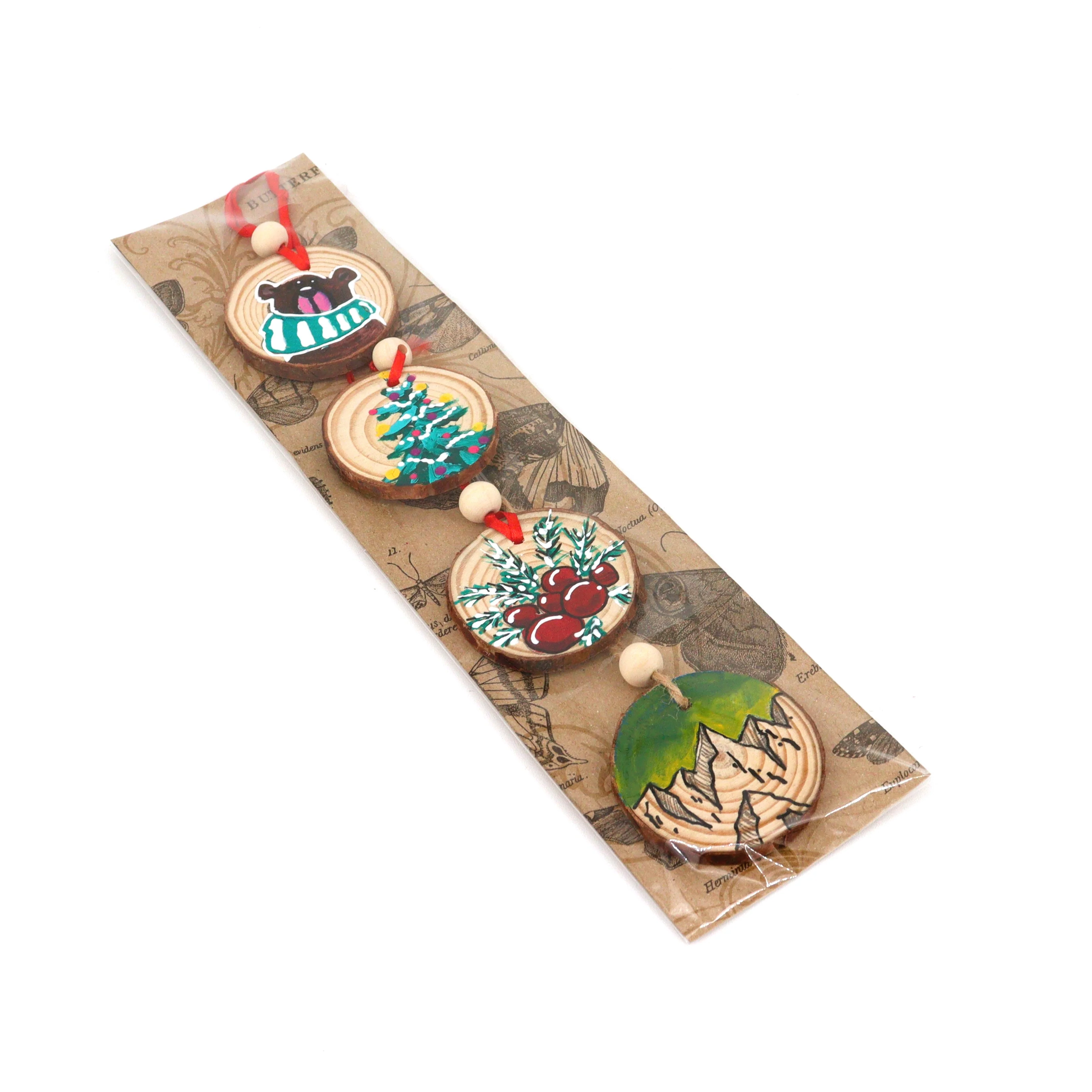 Hand Painted Wooden Christmas Ornaments - Image 15